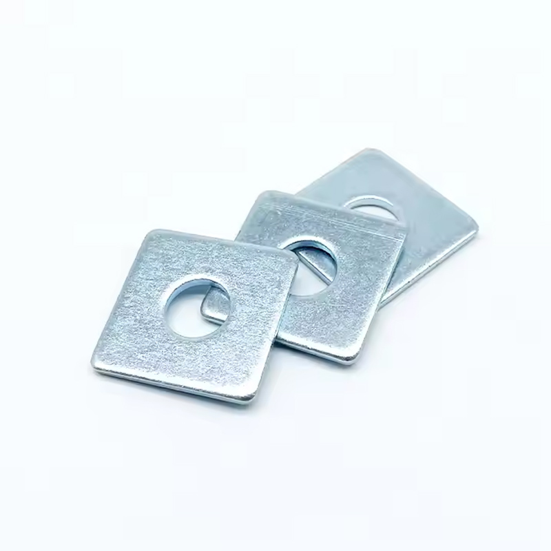 Arruelas quadradas planas de zinco branco azul