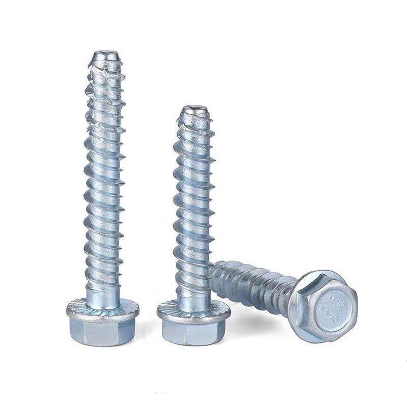 Parafuso de ancoragem de concreto auto-atarraxante com cabeça de flange hexagonal