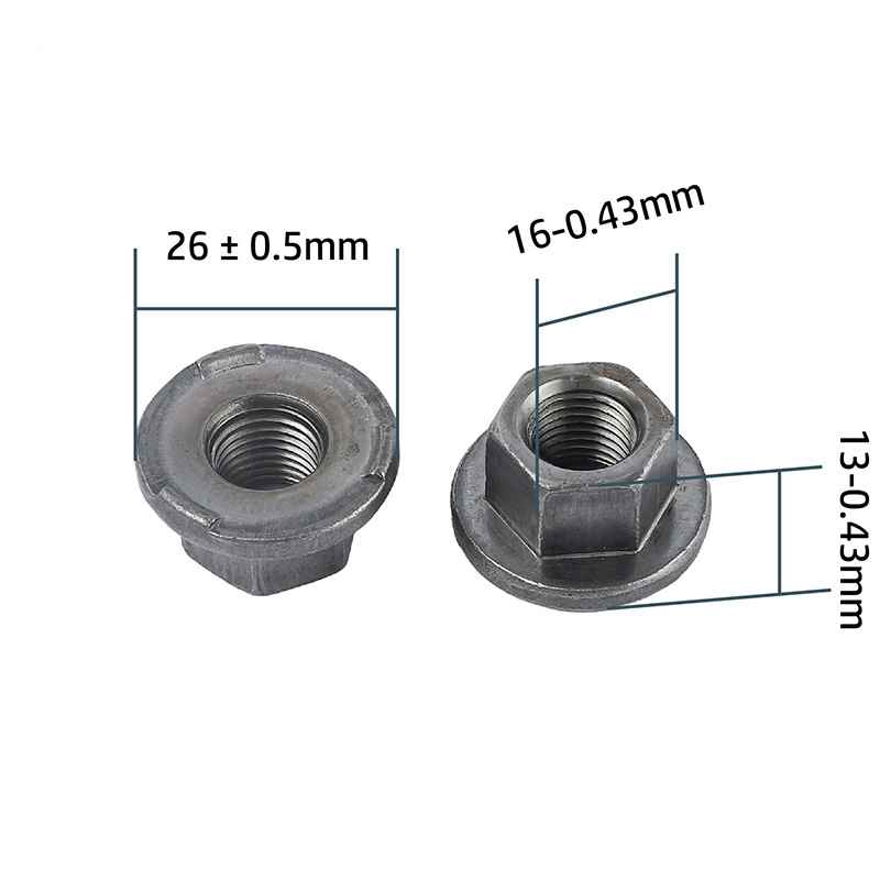 Porcas de trava de solda hexágica com flange