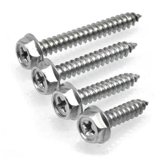 Parafusos de tapagem de cabeça de flange hexagon