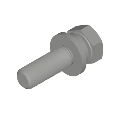 Spring de parafuso de cabeça hexagon e conjuntos de lavadores lisos