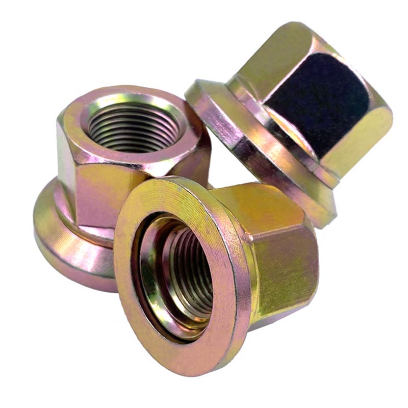 Hex nuts and taper washer assemblies