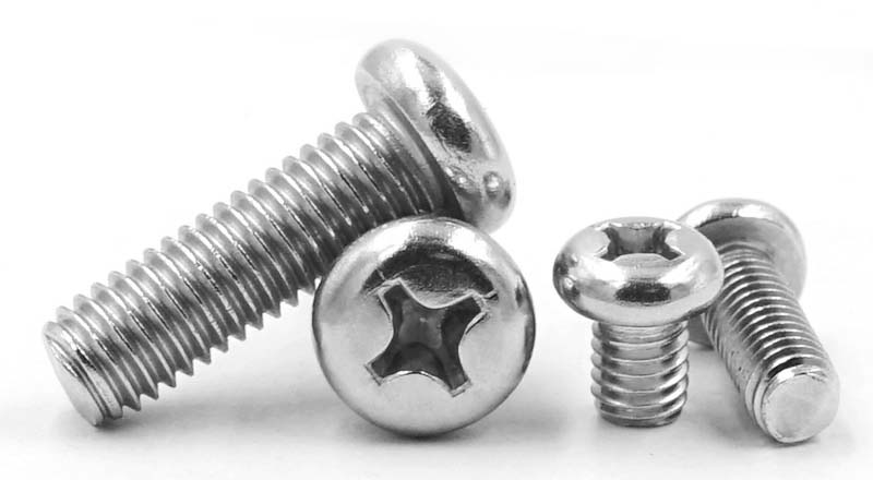 Titanium cross recessed pan head screws