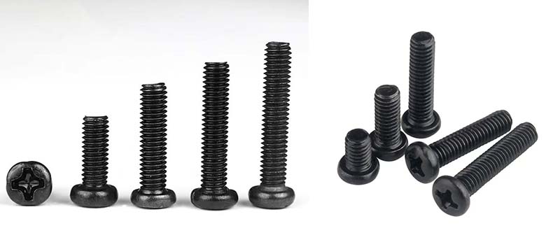 Cross recessed mushroom screws