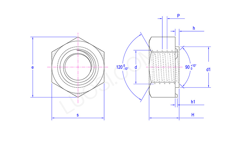 Precision-engineered Hexagon weld nut