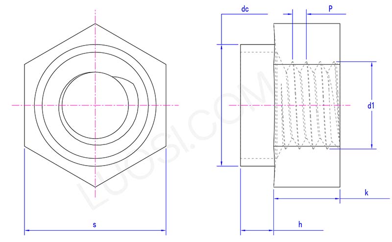 stainless steel double ferrule nut parameter